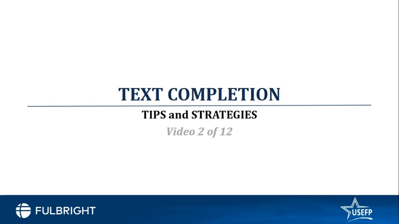 GRE Verbal | Part 2 | USEFP