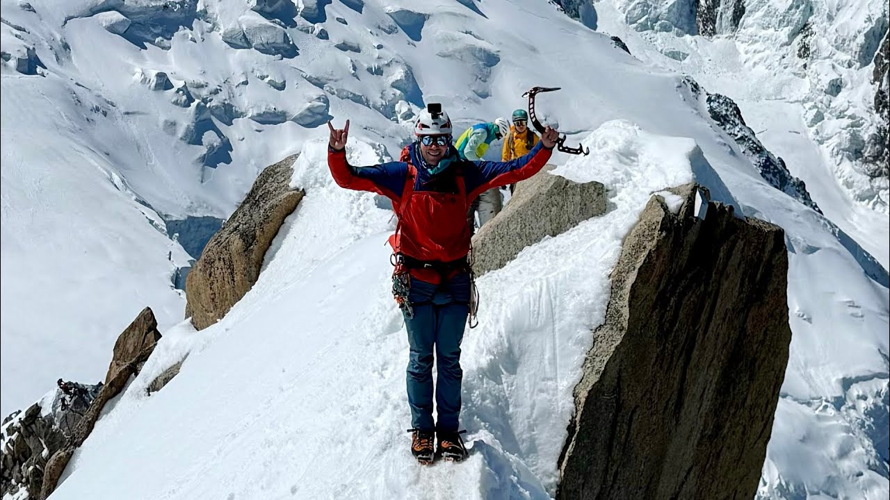 Solo Cozmique Arète Aiguille du midi Chamonix GoPro POV
