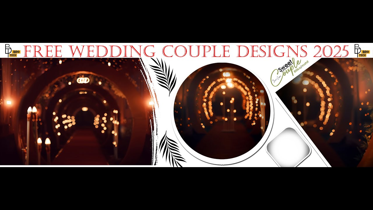 🎁 Free Wedding Couple Portrait PSD  Album Design Editable
