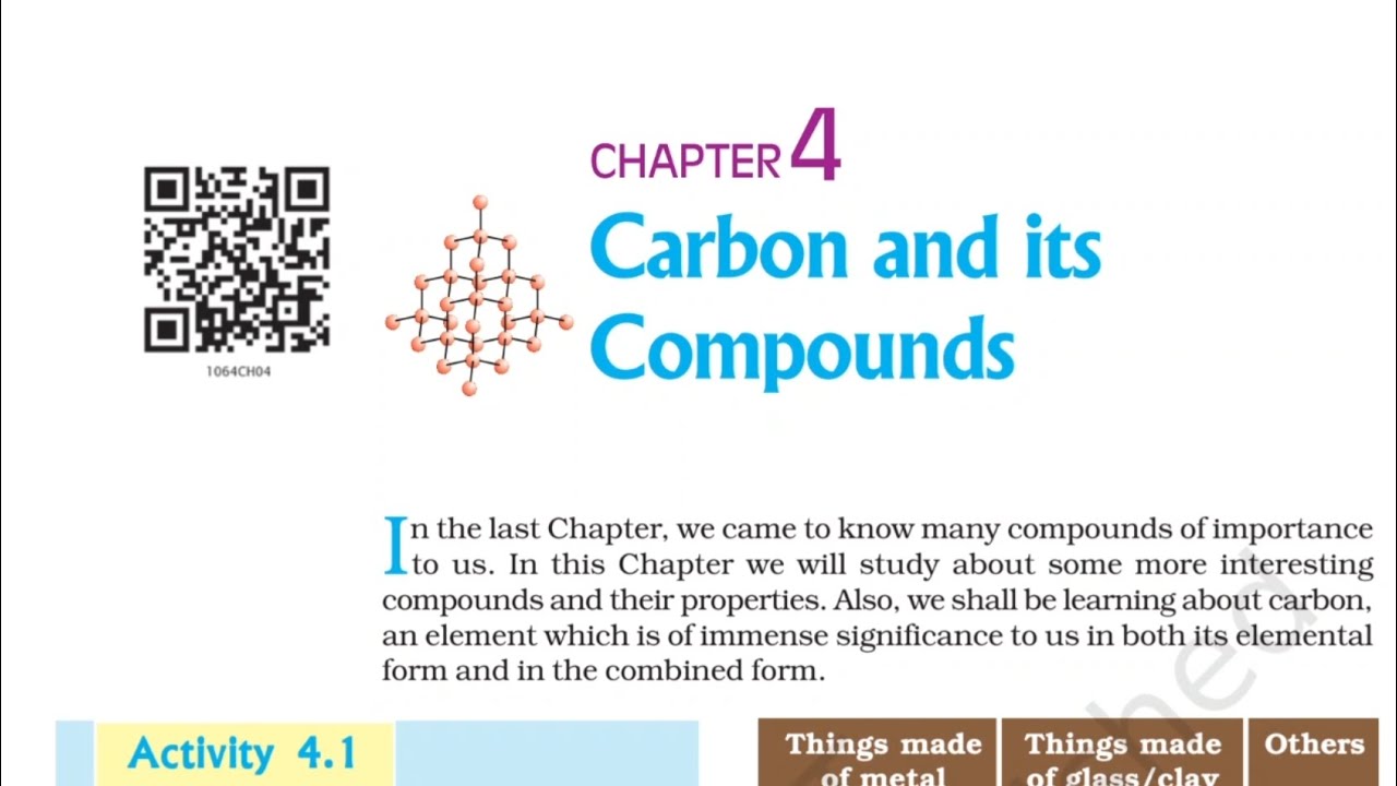 NCERT SCIENCE 10th | C-4 Carbon and its Compounds 