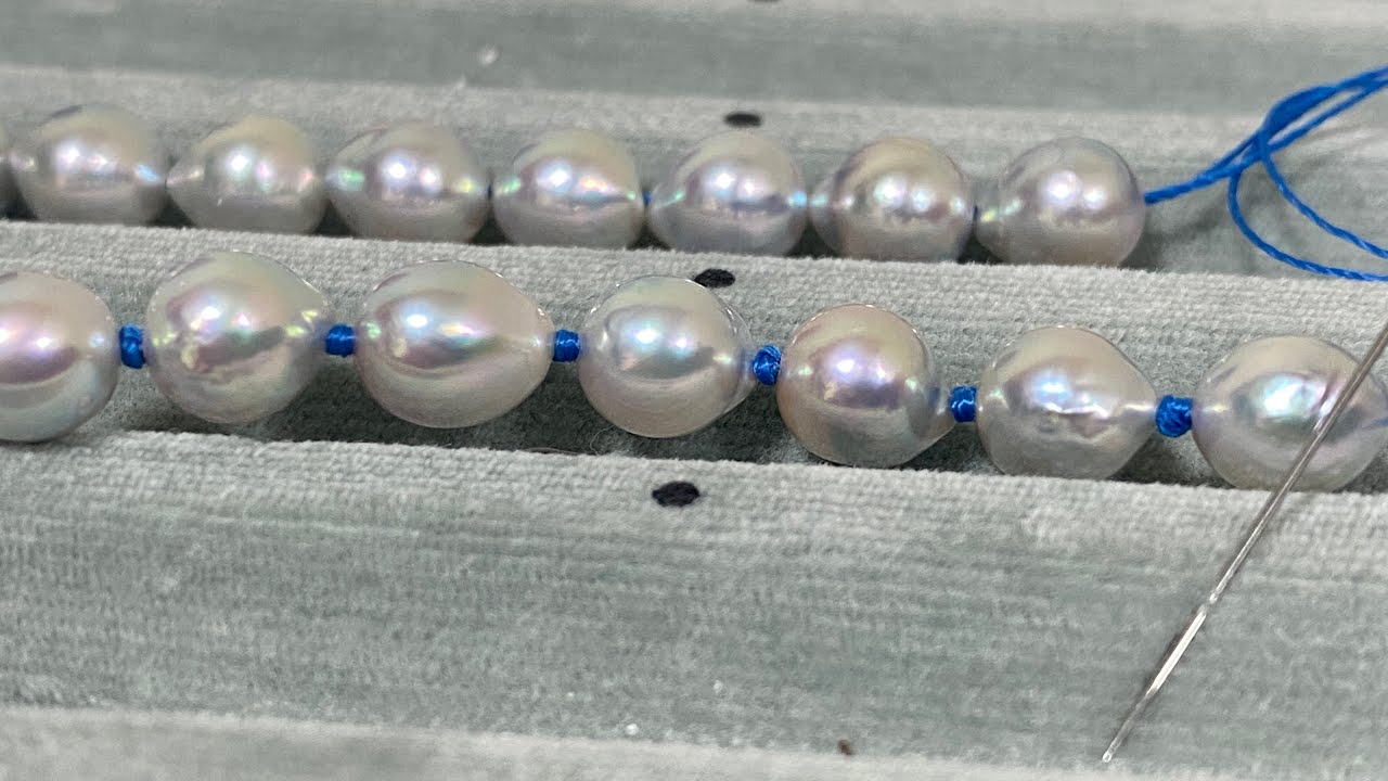 🌸 Making an Akoya Pearl Necklace | All-Knot Process (Part 1) | Live Jam by Flower Jem🌸