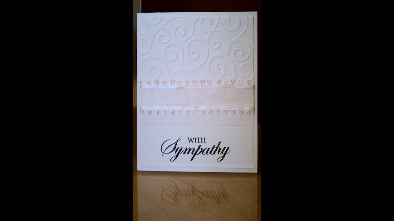 Peaceful Cream Handmade Sympathy Card