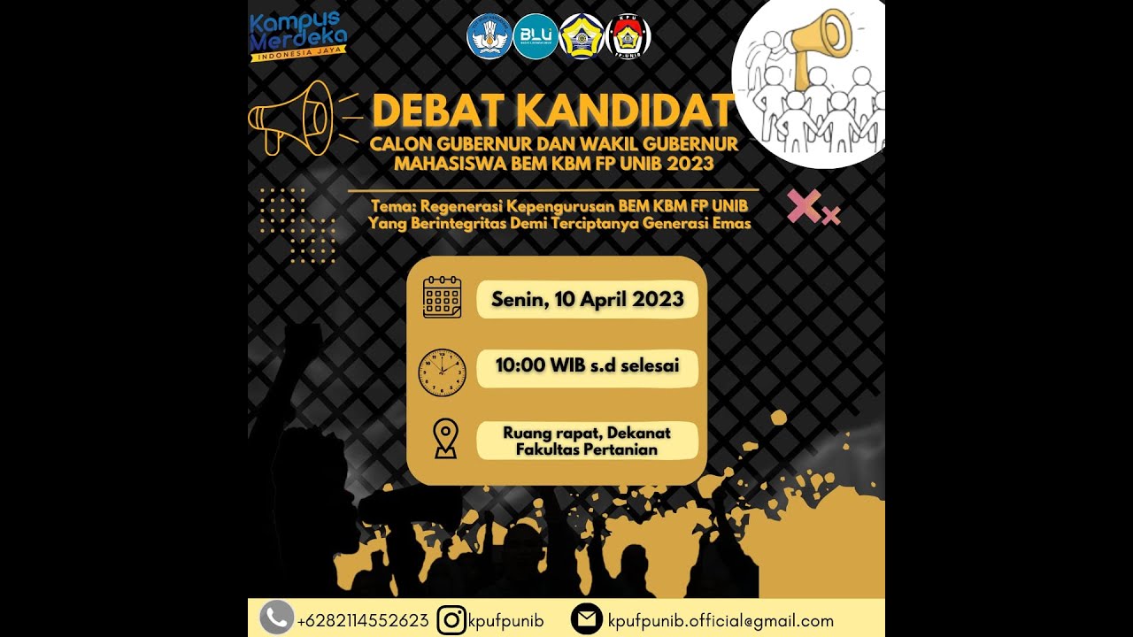 DEBAT KANDIDADAT || Calon Gubernur dan Wakil Gubernur Mahasiswa BEM KBM FP UNIB 2023