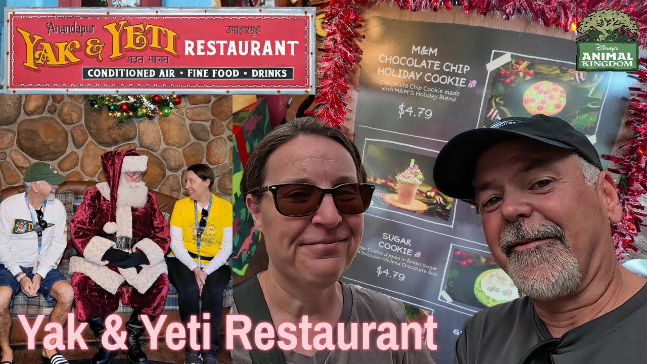 Парк развлечений Disney's Animal Kingdom: ресторан Yak & Yeti!! ​​| Встреча с Сантой!