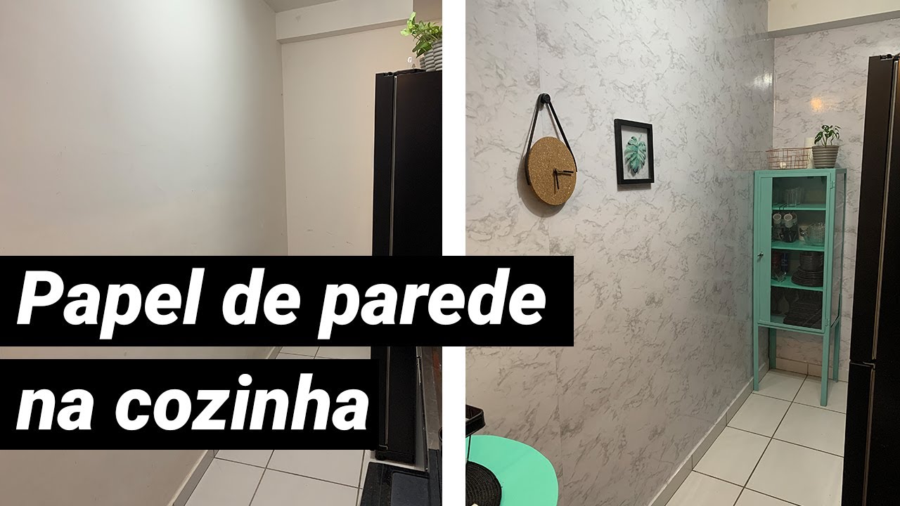 Reforma da cozinha | Papel de parede adesivo efeito mármore