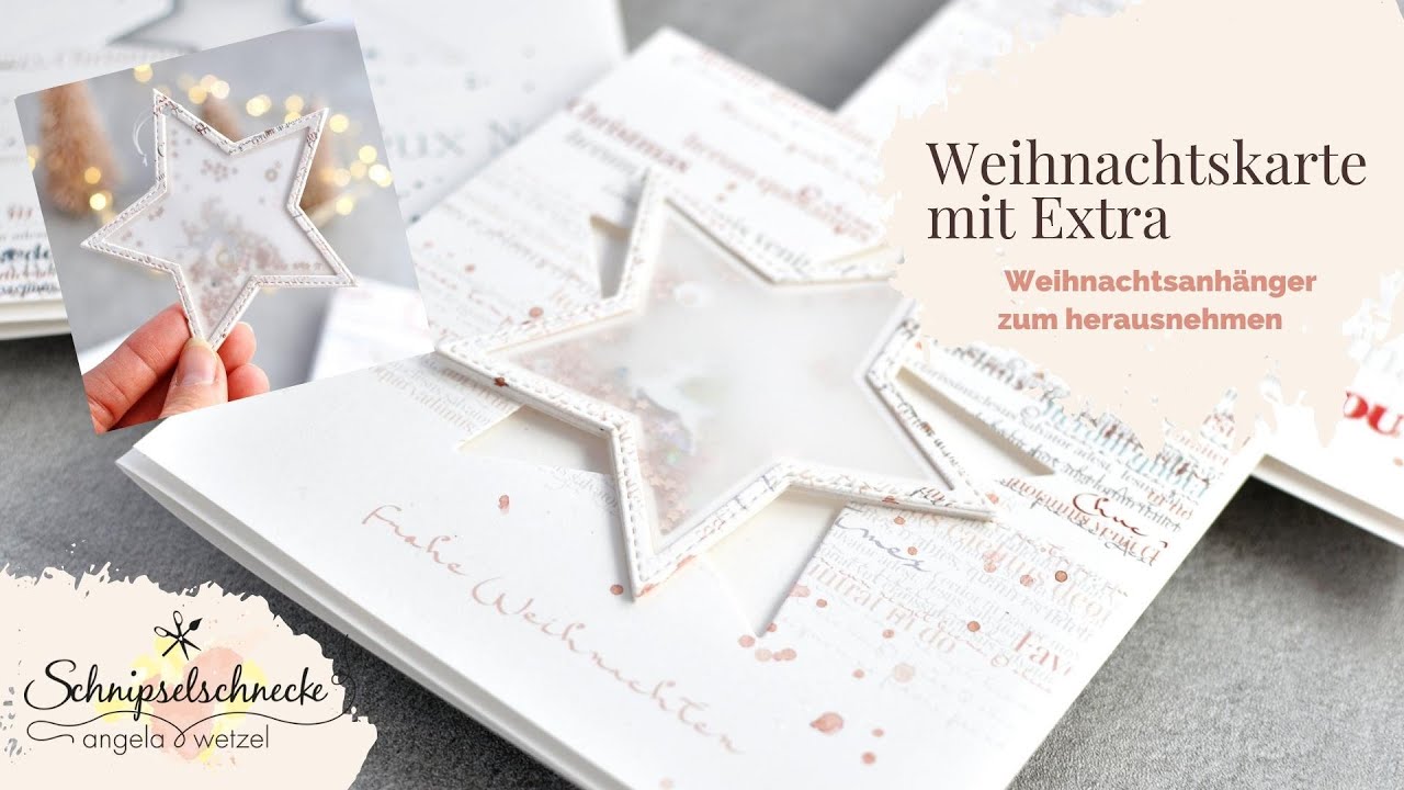 Weihnachtskarte mit dem gewissen Extra - Geschenkanhänger inklusive #schnipselschnecke #tutorial