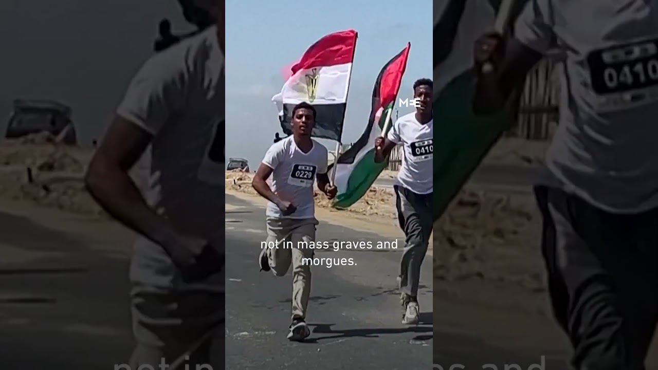Palestinians join marathon in Gaza after Israel&rsquo;s two-year war