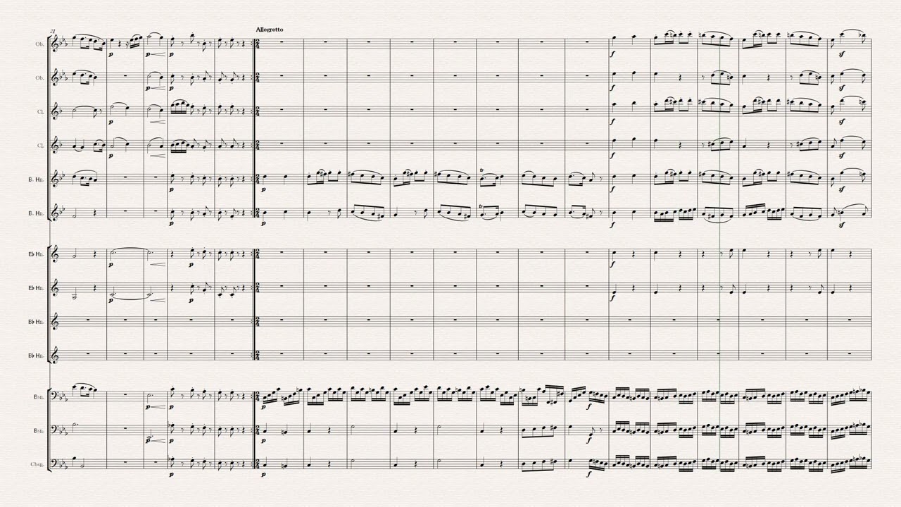 MOZART : Serenade No.10 Gran Partita - V Romanze  (NOTE PERFORMER 5 & Sibelius8 )