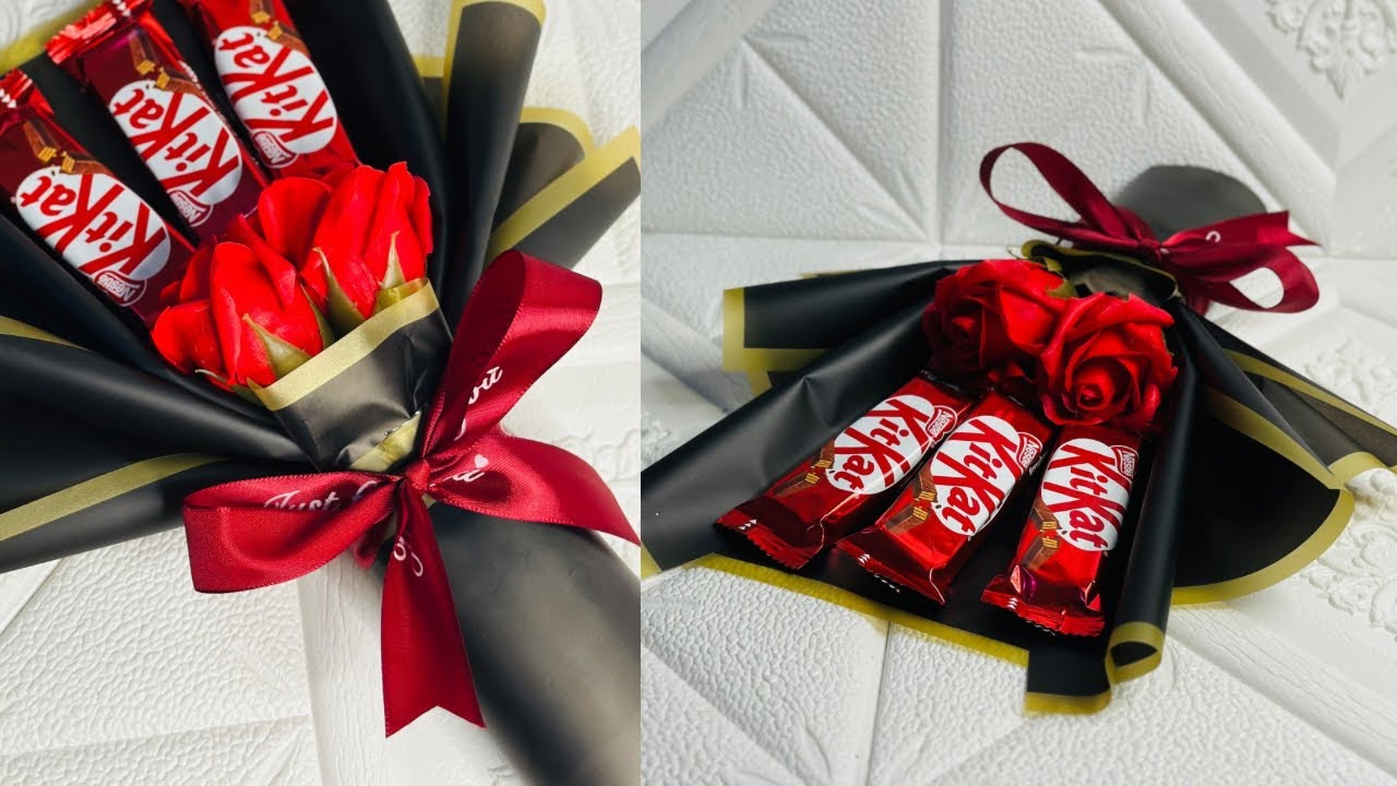 How to Make 3 KitKat Bouquets Step by Step | DIY Chocolate Bouquet Tutorial
