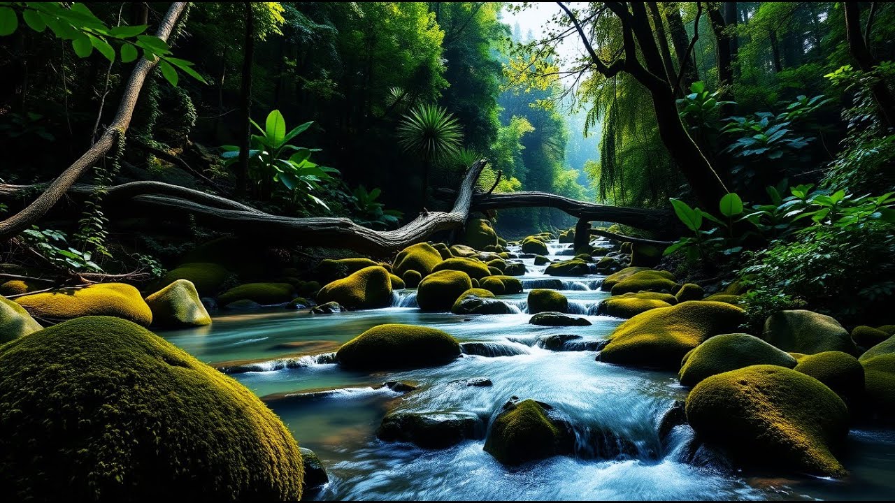 Relaxing River Ambience 🌲 Wash Away Work Stress & Drift into Sleep