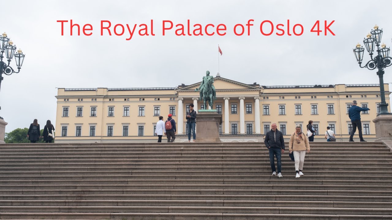 The Royal Palace and the Palace Park -  Oslo, Norway 4K