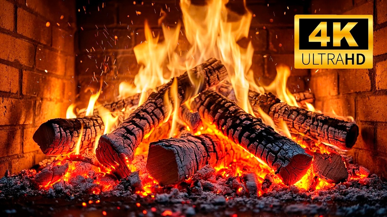 🔥 Расслабляющий ночной камин (12 ЧАСОВ) — Нежный огонь и уютная атмосфера для сна