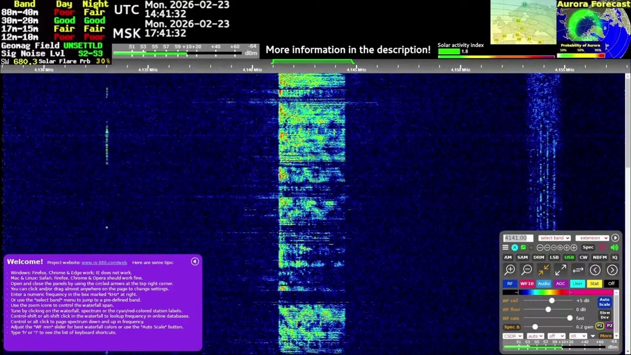 Russian Military (4141kHz) February 23rd 2026, New song, pip marker change (Первым делом - Самолёты)