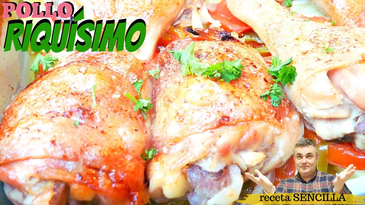 POLLO 🍗😍 preparado de la MANERA MÁS SENCILLA (con patatas y tomate)