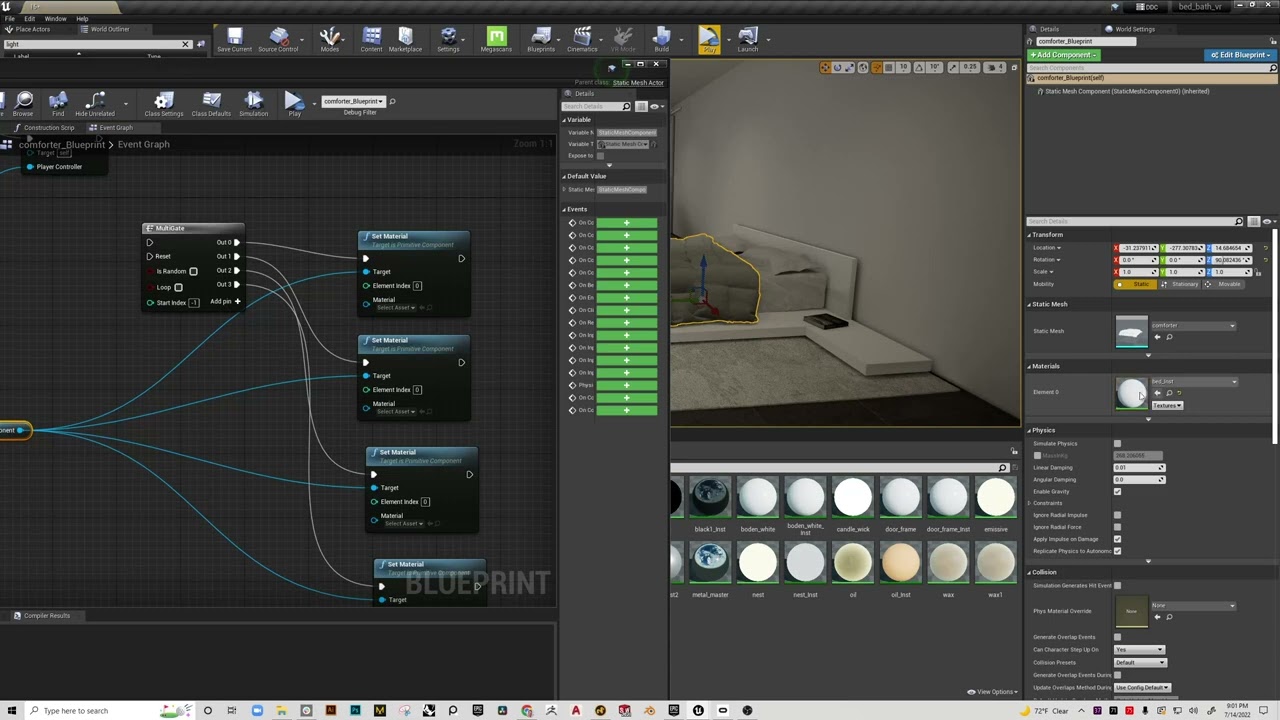 video 7 - blueprint material change