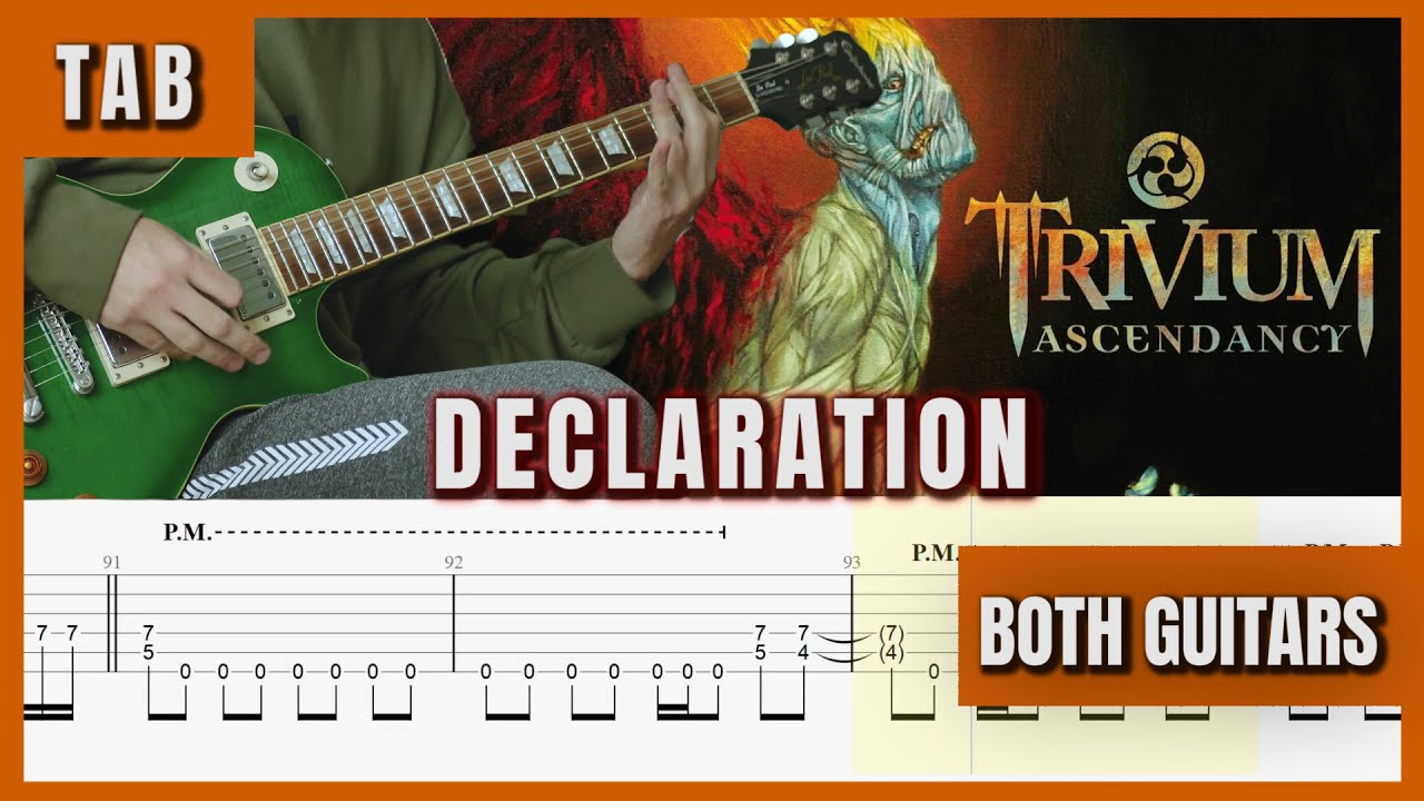 Trivium - Declaration - Guitar cover with tabs | lesson | tutorial
