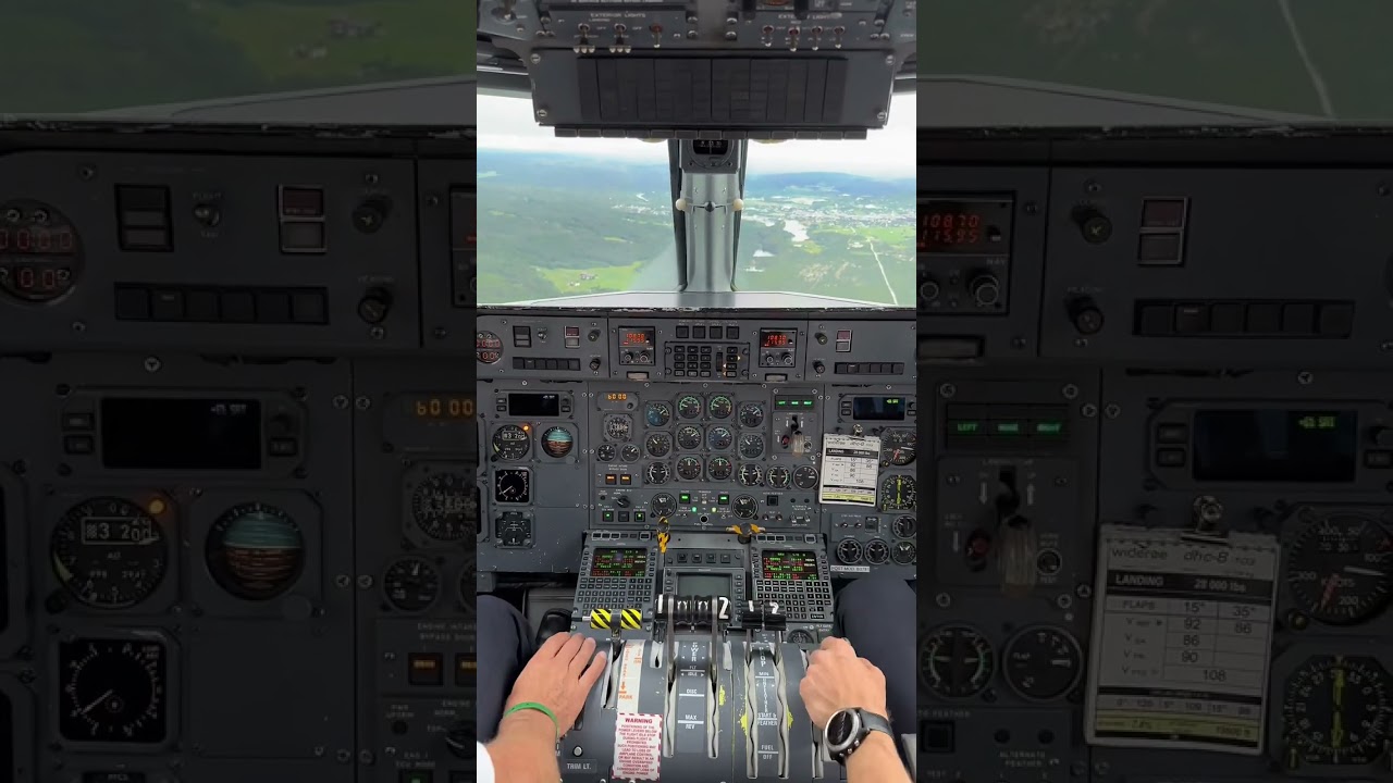 Widerøe Dash 8-100 Full Approach and Landing into Røros (RRS)