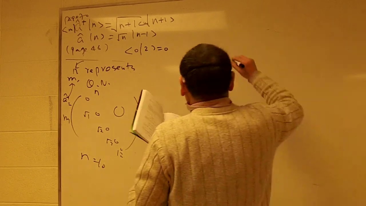 Chapter Section 5b (Matrix representation of ladder operators and Heisenberg equation of motion)