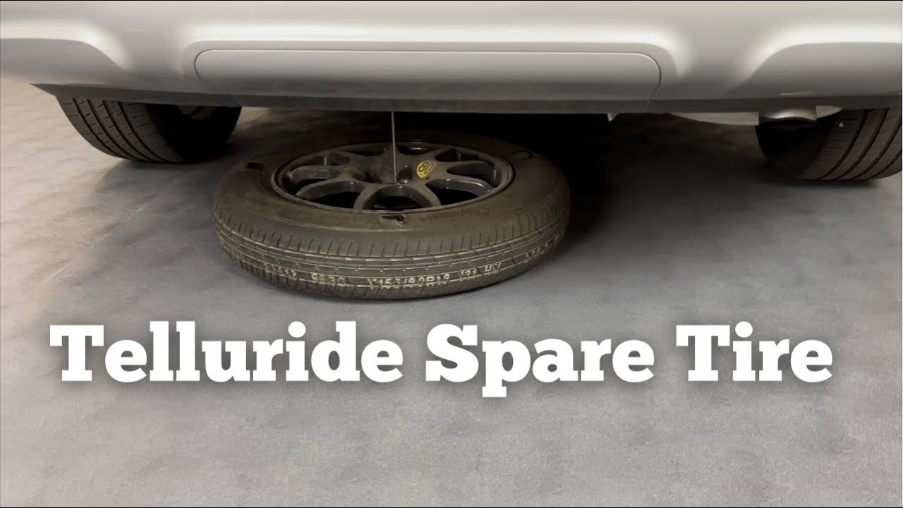 How To Remove A 2020 - 2022 Kia Telluride Spare Tire - Jack Removal Location - Change Flat Tire