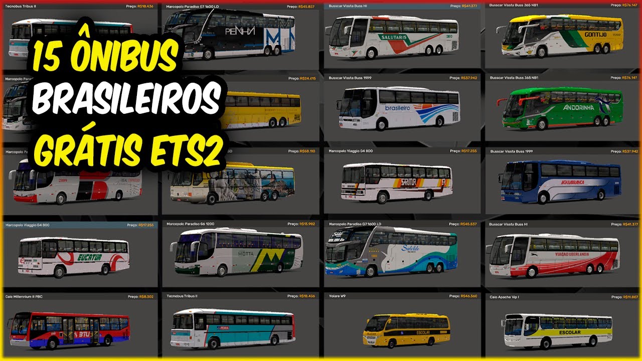 ÔNIBUS BRASILEIROS GRÁTIS  PARA EURO TRUCK SIMULATOR 2 1 57 MOD GRÁTIS ETS2 MODS BR