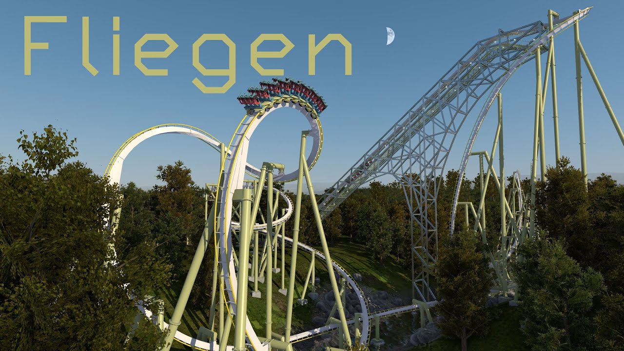 Fliegen - No Limits 2 B&M Terrain Hyper Inverted coaster