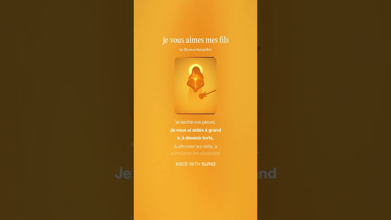 je vous aimes mes fils 