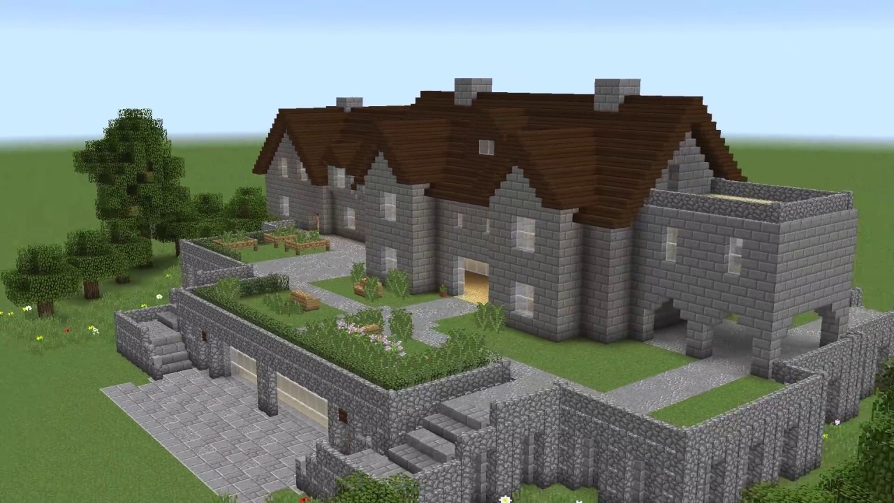 MINECRAFT: how to build a Big Mansion [1/2]