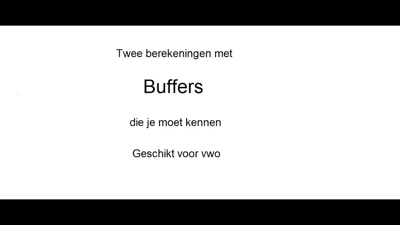 Oefeningen met buffers