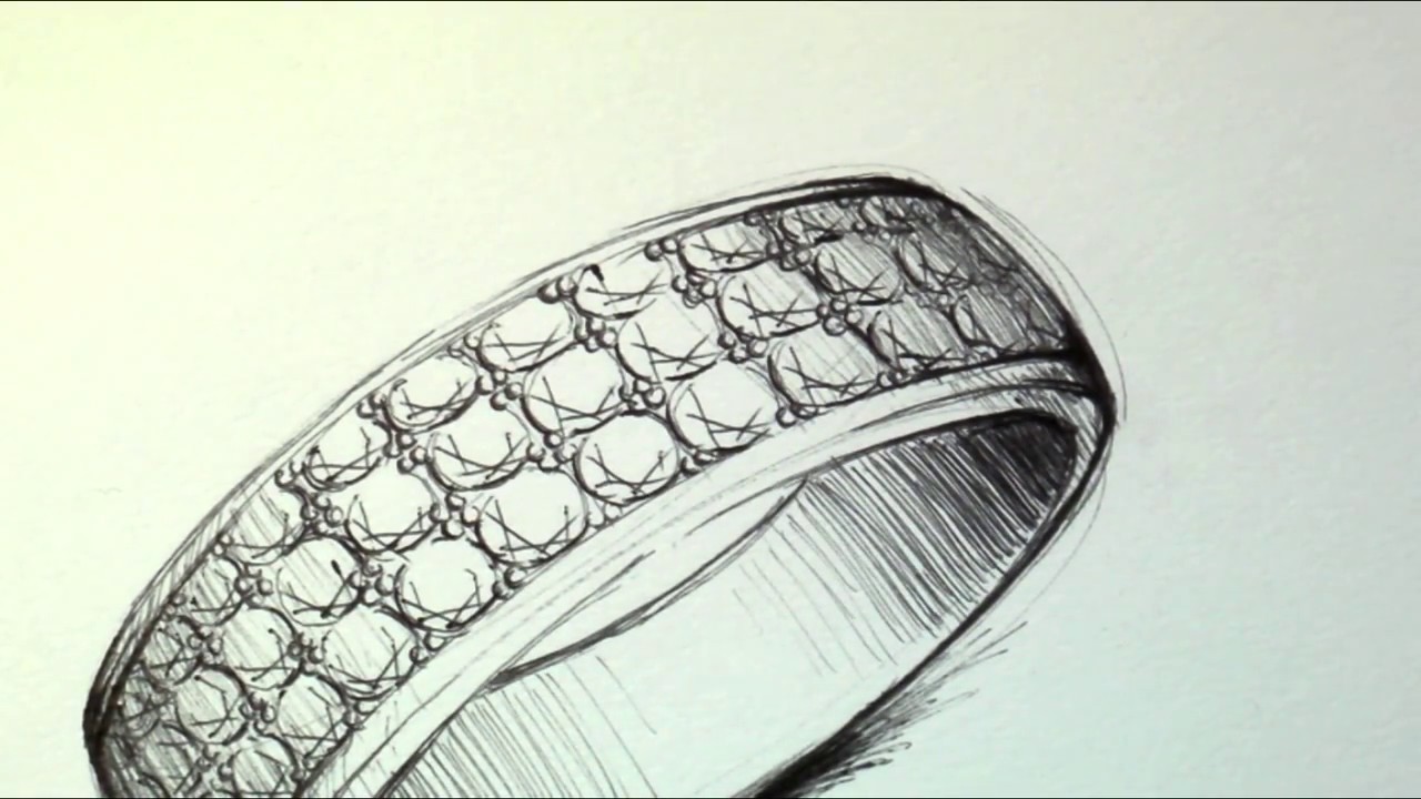 【speed drawing】diamond pave ring