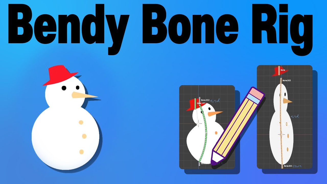 Bendy Bone Rig with Timeoffset Modifier(Grease Pencil, Blender)