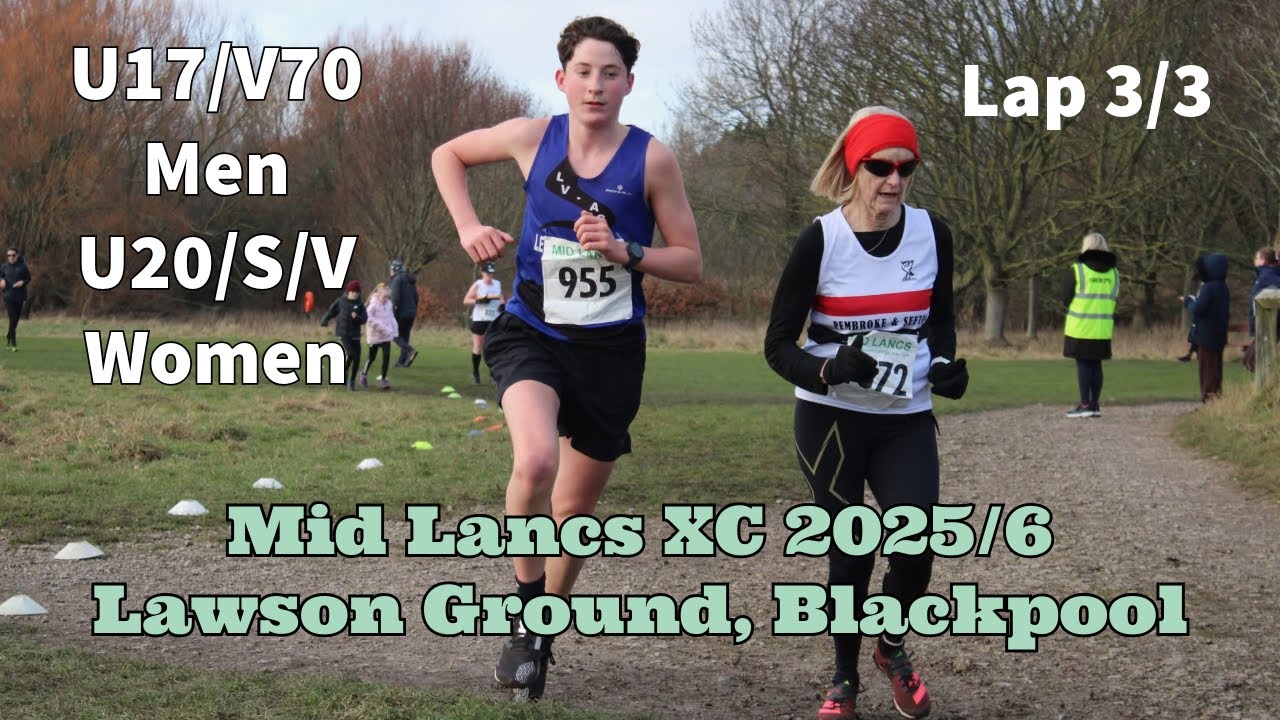 Кросс Mid Lancs 2025/2026, Блэкпул, U17/V70M, U20/S/V Женщины, круг 3/3