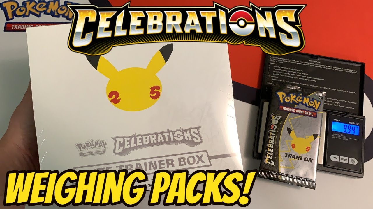 Can you Weigh Celebrations Booster Packs?