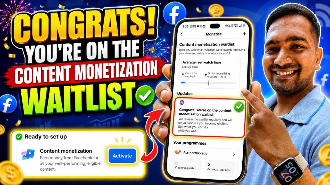  🎉CONGRATS! You're on the Content Monetization Waitlist ✅❗ Content Monetization Waitlist 🔥| Facebook