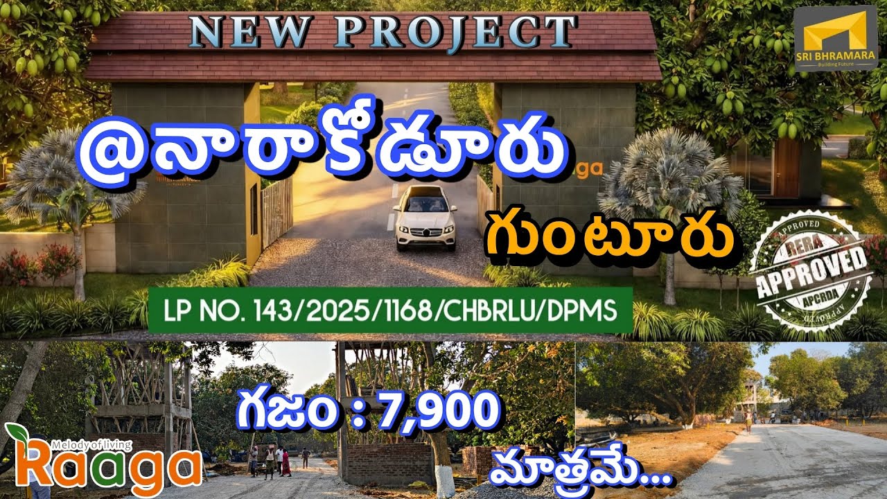 Low cost open plots for sale #narakoduru #guntur #Tenalihighway road #chabrolu #vadalmudi