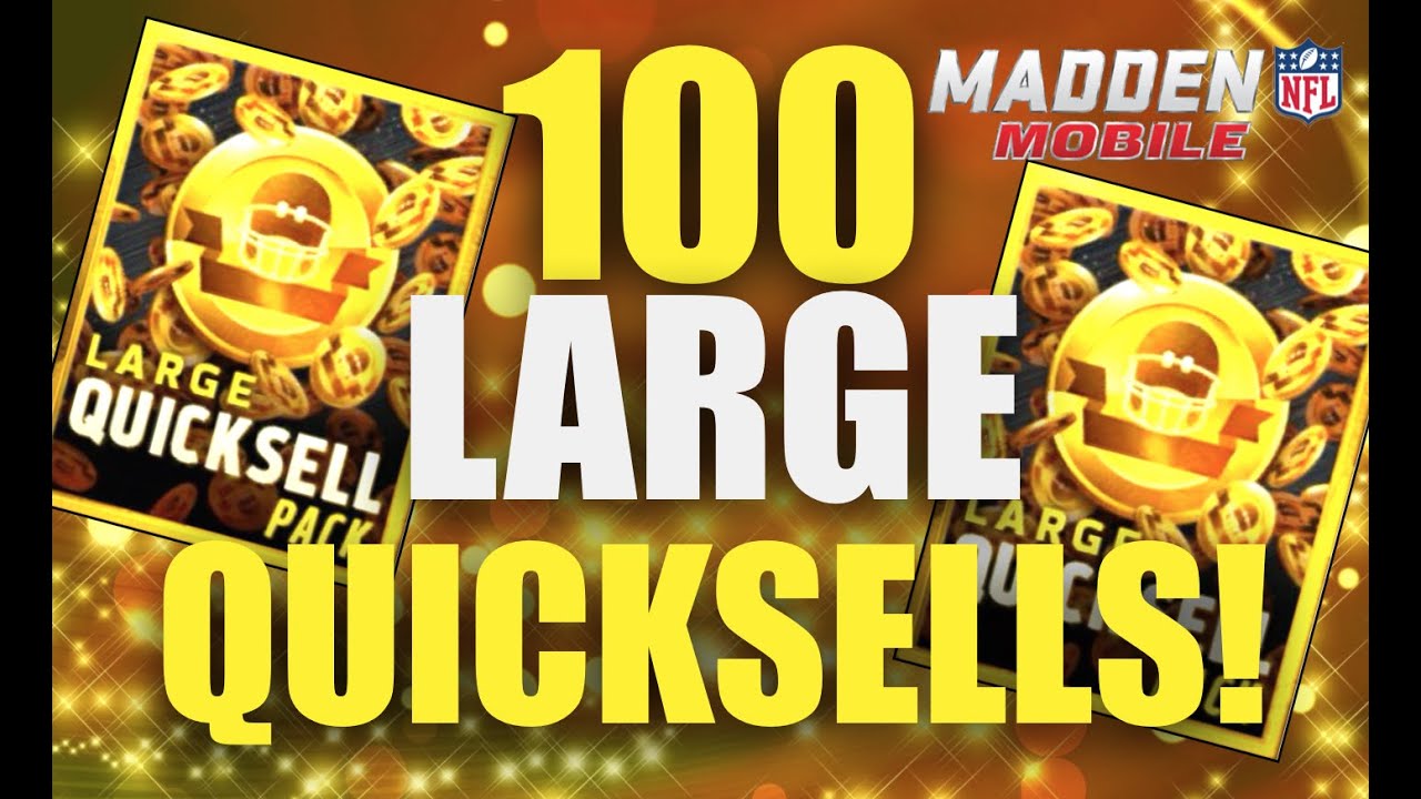 100 LARGE QUICKSELL PACKS! - Madden Mobile 16