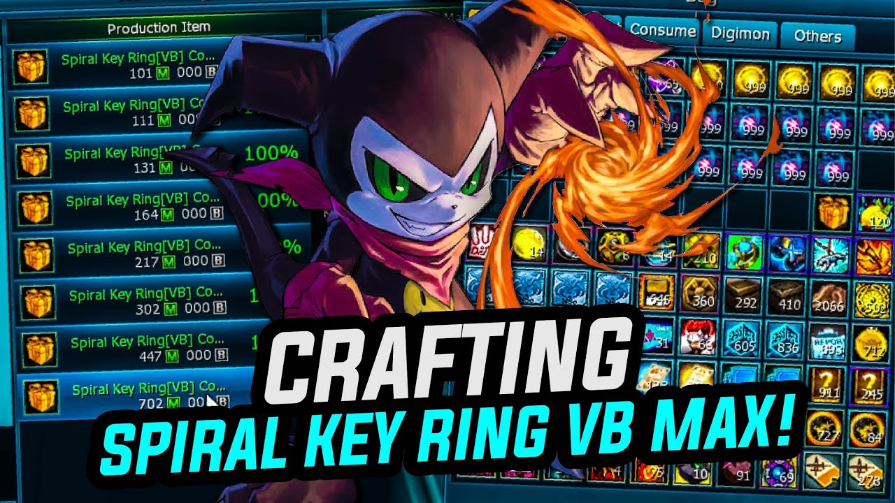 DMO Crafting Spiral Key Ring [VB] MAX from level 0!!! - Ponchi