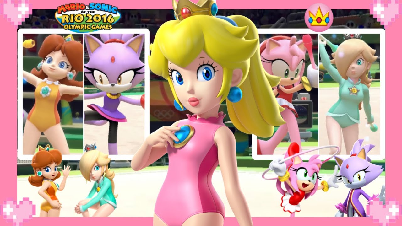 💗Mario & Sonic at the Rio 2016 Olympic Games (Rhythmic Gymnastics) Peach,Daisy,Amy,Blaze,Rosalina💗