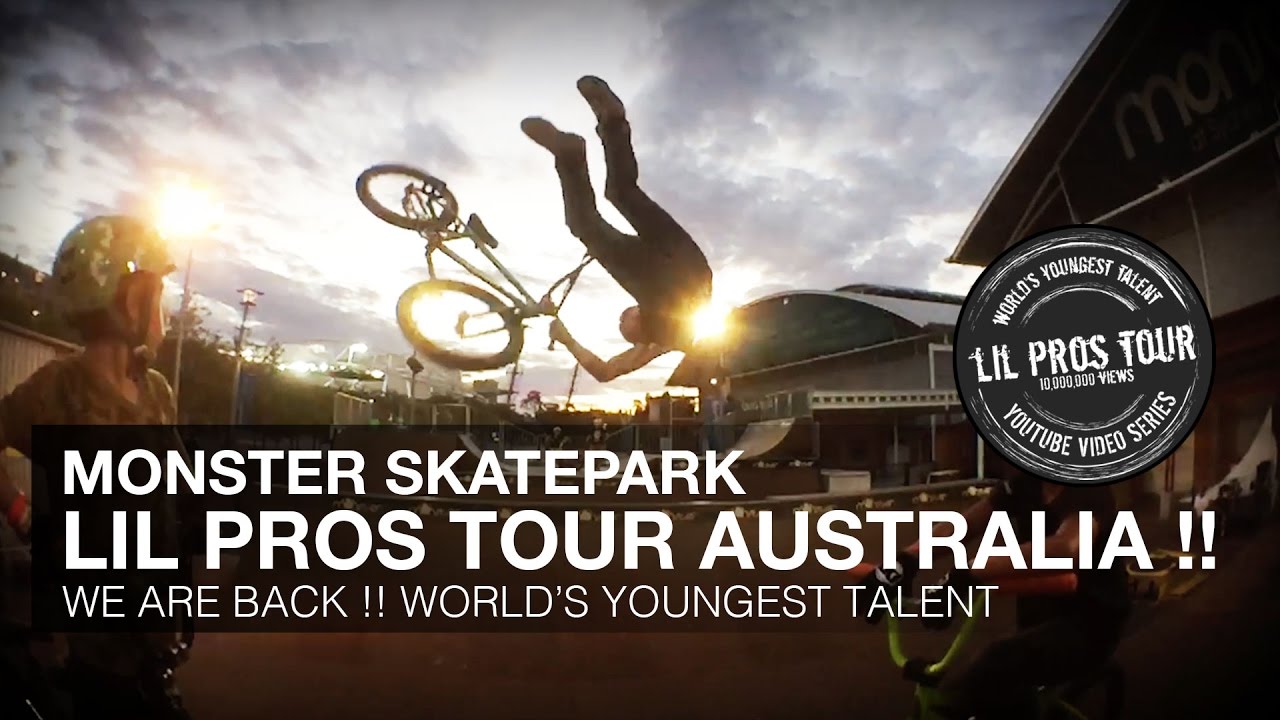 MONSTER SKATEPARK !! BMX Riding - LIL PROS KIDS TOUR Sydney Olympic Park, New South Wales, Australia