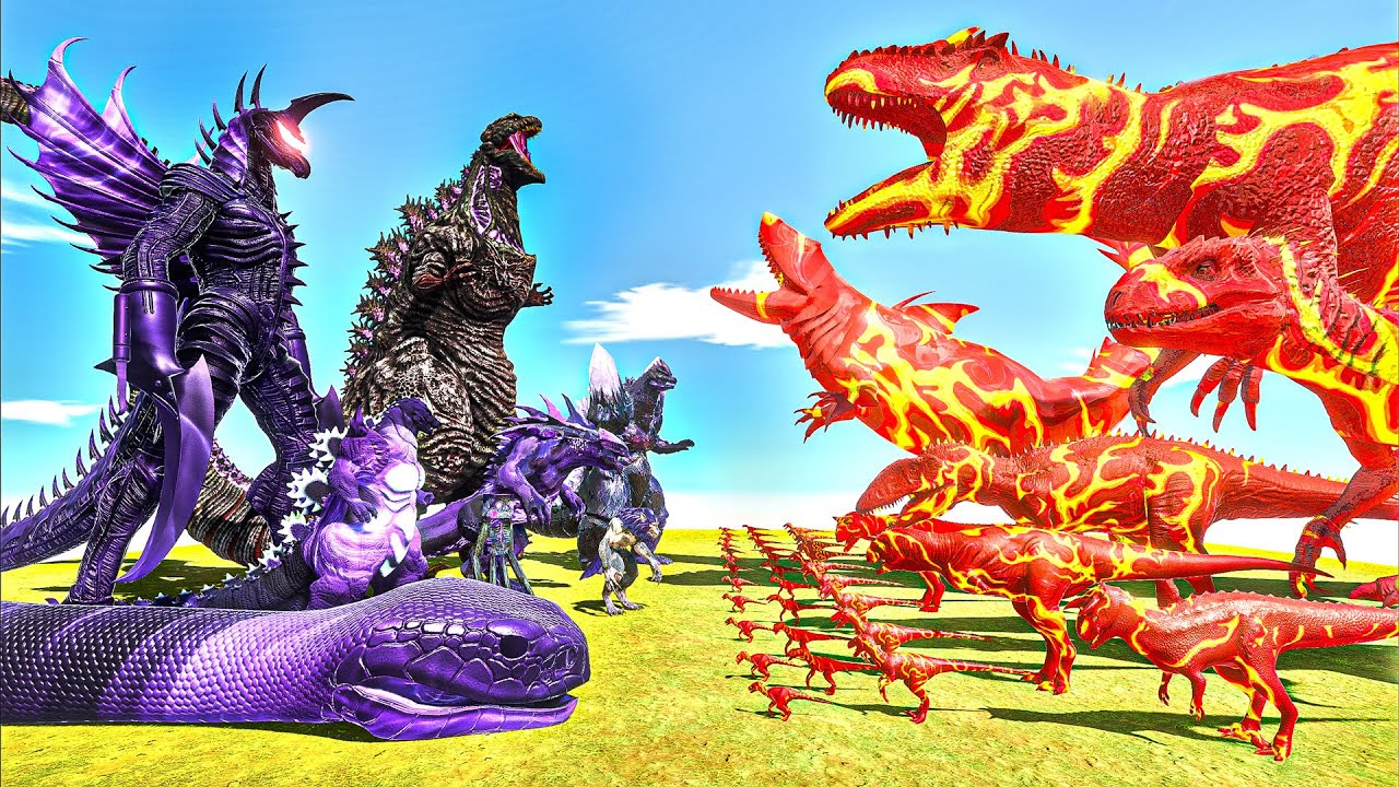 Shin Godzilla & Void Gigan vs Team FIRE DINOSAUR