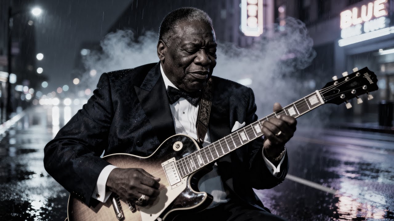 Slow Blues for Broken Neon | Emotional Electric Blues Guitar