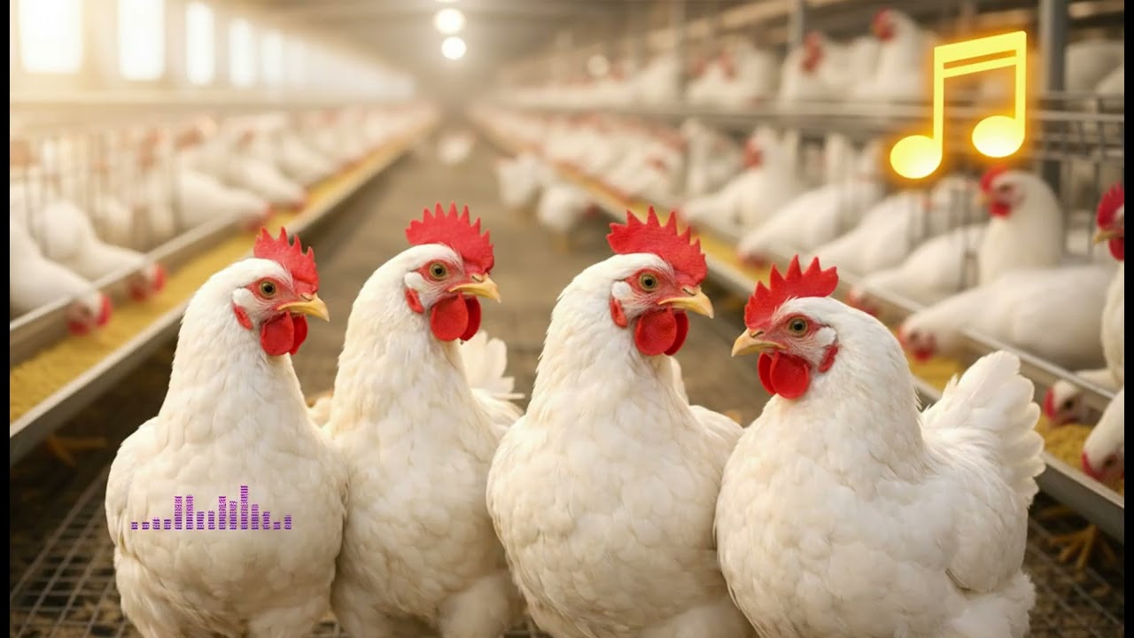 RELAXING SOUNDS – Morning Activity in the Chicken Farm | Natural Ambience