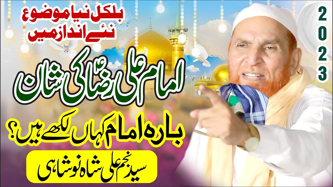 Imam Ali Raza Ki Shan By Najam Shah New Bayan 2023 - Syed Najam Ali Shah Bayan