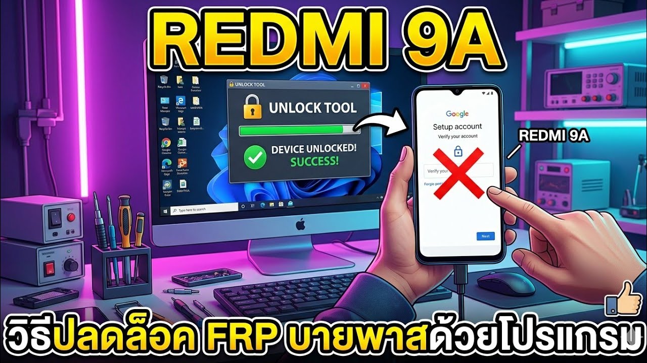 Redmi 9A frp bypass Unlock Gmail with unlock tool 🔓 #unlocktool #repair #newsecurity