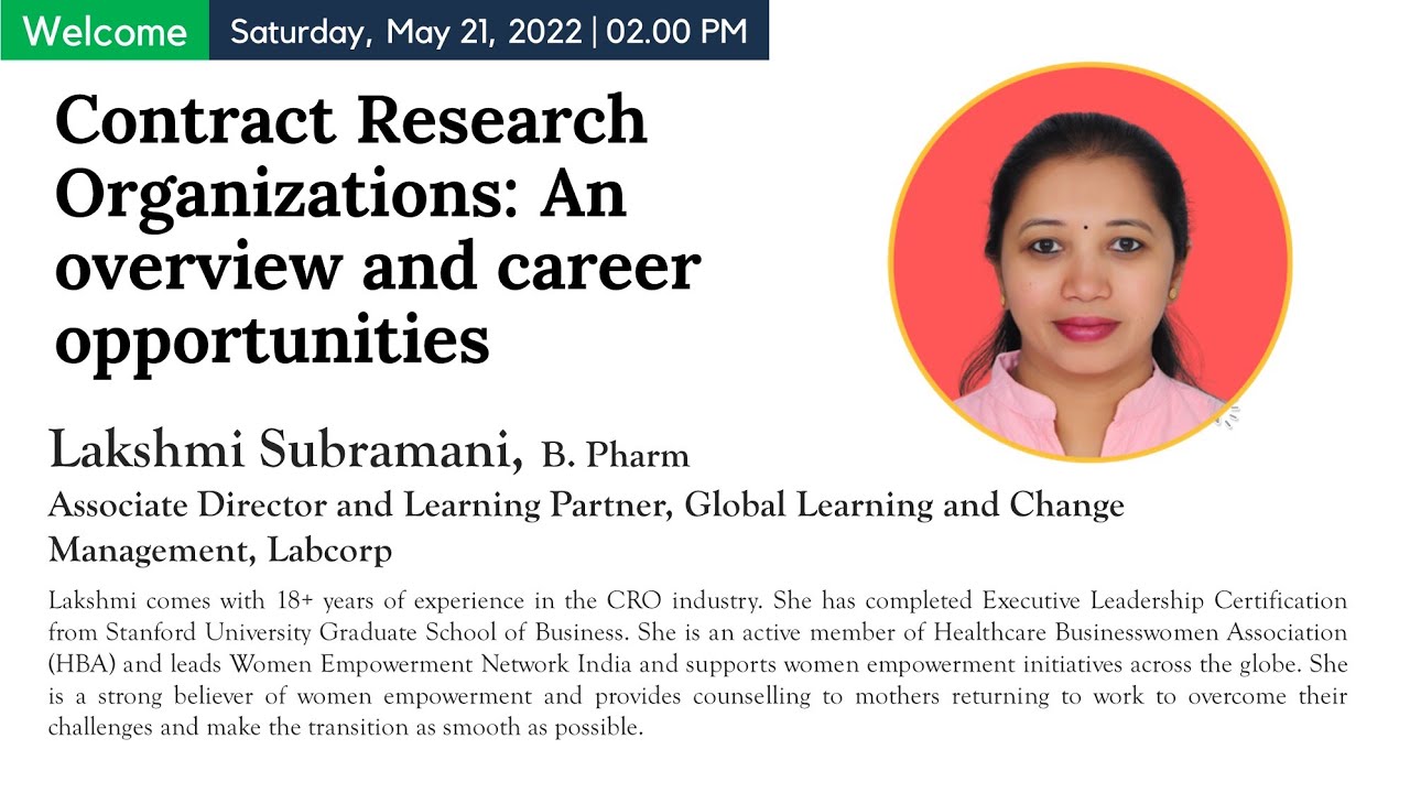 Contract Research Organizations: An overview and career opportunities