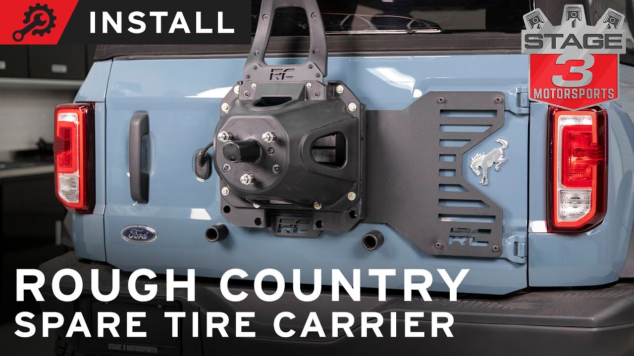Кронштейн для переноски запасного колеса Bronco Rough Country 21-22 и усиление заднего борта