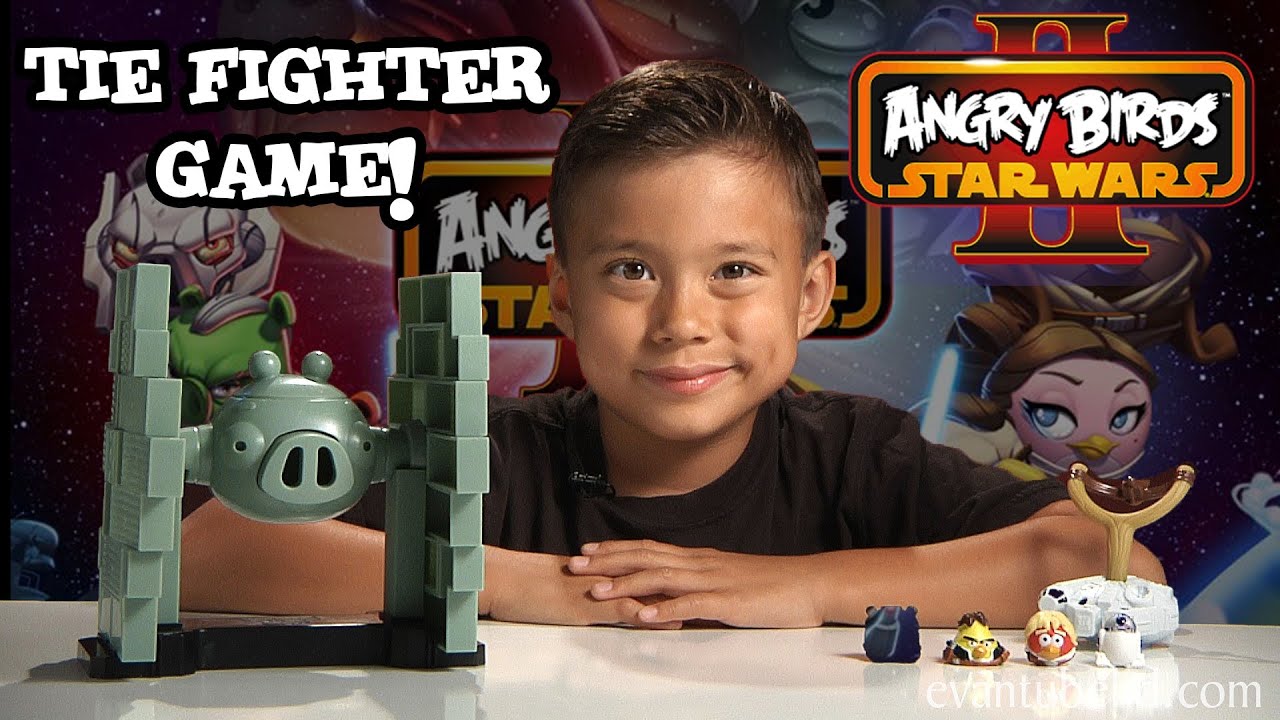 Jenga TIE FIGHTER GAME - Angry Birds STAR WARS II - Review by EvanTubeHD