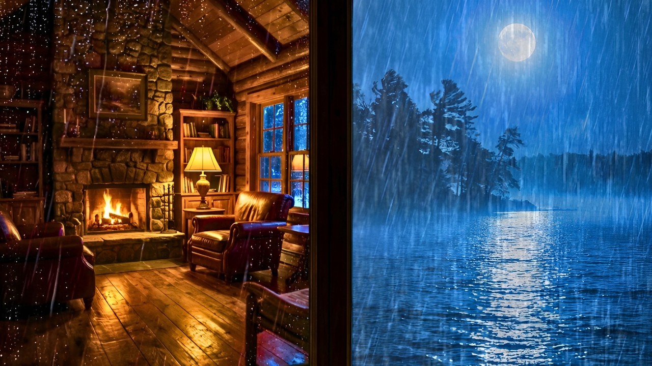 🔴 LIVE Rain on Window at Night 🌧️ Cozy Thunderstorm Sounds for Sleeping