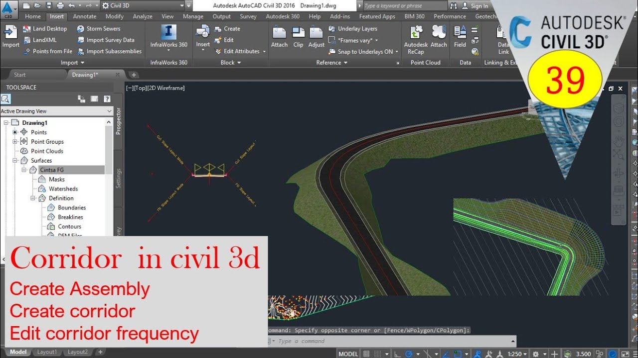 Corridor in civil. 3d How to create assembly and corridor in civil 3D
