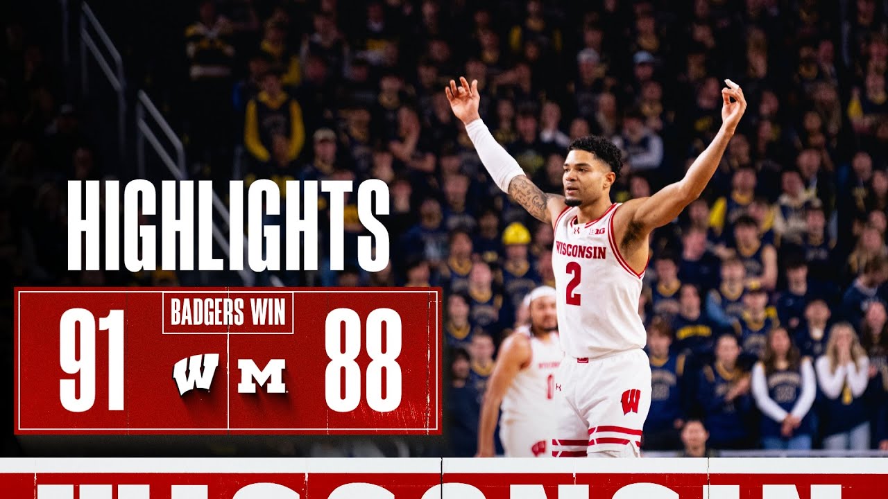 Highlights at Michigan || Wisconsin Basketball || Jan.10, 2026