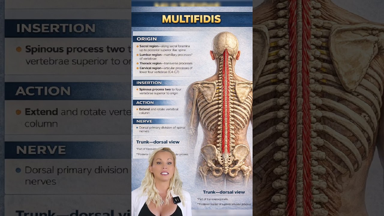 Crucial for back health and injury prevention! Do you know about the MULTIFIDUS MUSCLE? 